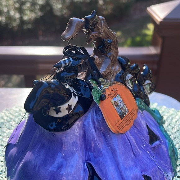 Blue Sky Clayworks Ceramic Purple Pumpkin Decor Figure. 2023 - Picture 4 of 10